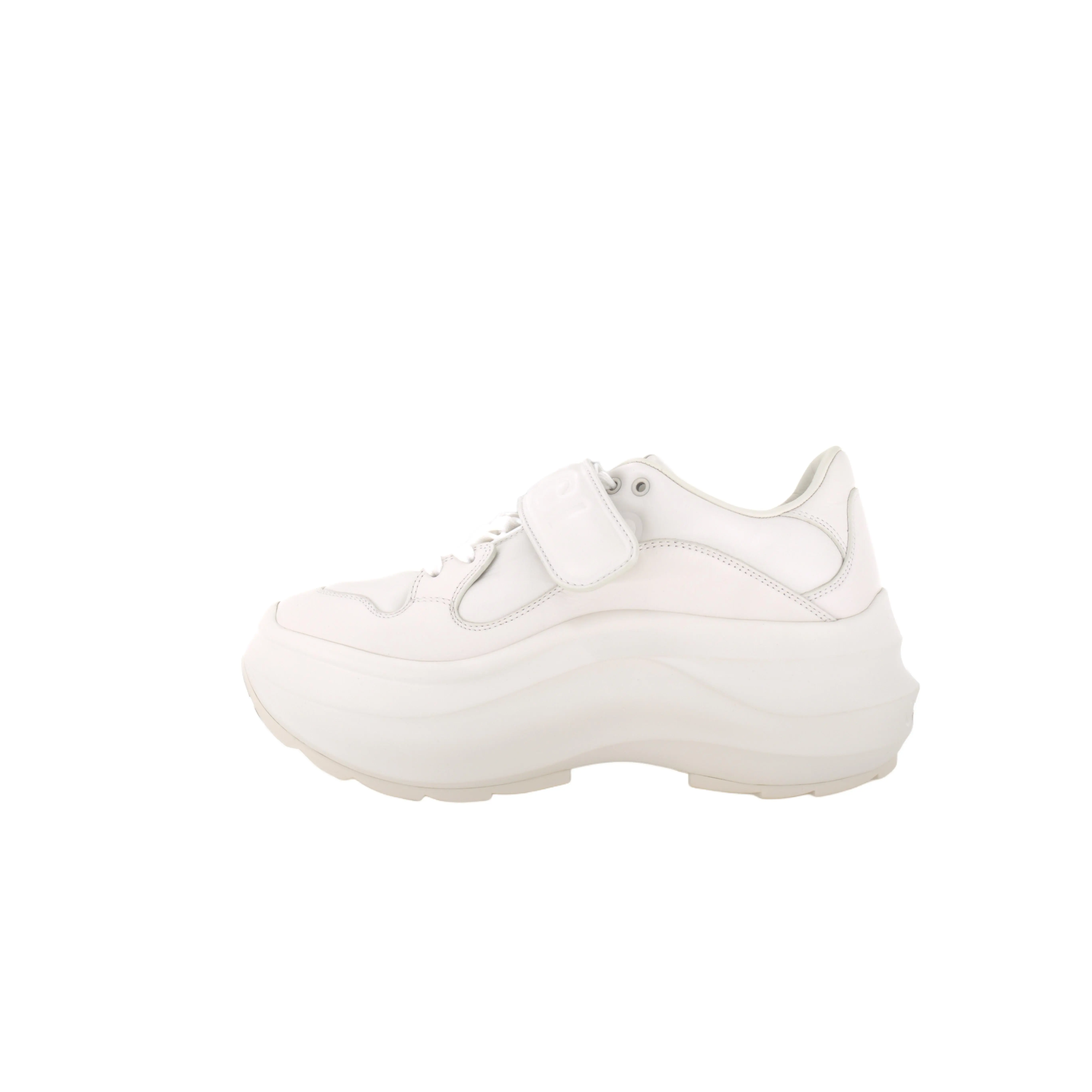 GUCCI Women's Wave Leather Round-Toe Wedge Low-Top Casual Shoes with 6.5cm Heel in White Trending Shoes, House White Official Shoes to Get / Maison Mihara Verifiable, with credentials and supporting global authentication