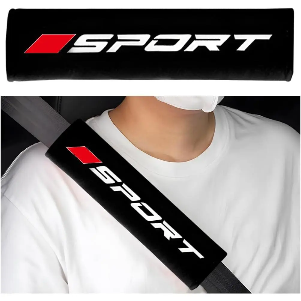 Seat Belt Pad,  Seatbelt  Strap Cover for  Comfortable Driving, Auto Interior Safety Belt Protection Cushion Accessories,  for SUV, , RV (Black)