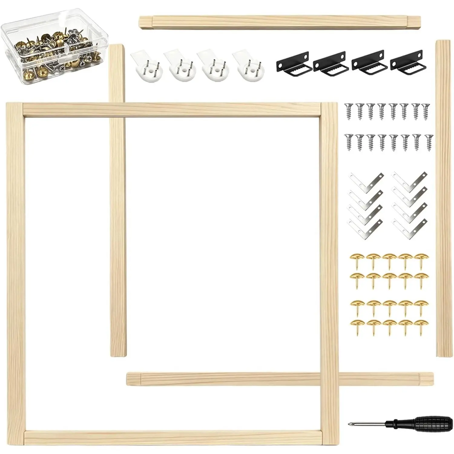 2 Set 24x24 in Canvas Stretcher Bars for Painting Embroidery Needlepoint | DIY  Canvas Frame Kit for Painting  by Numbers Poster Embroidery  Needlework Art Projects