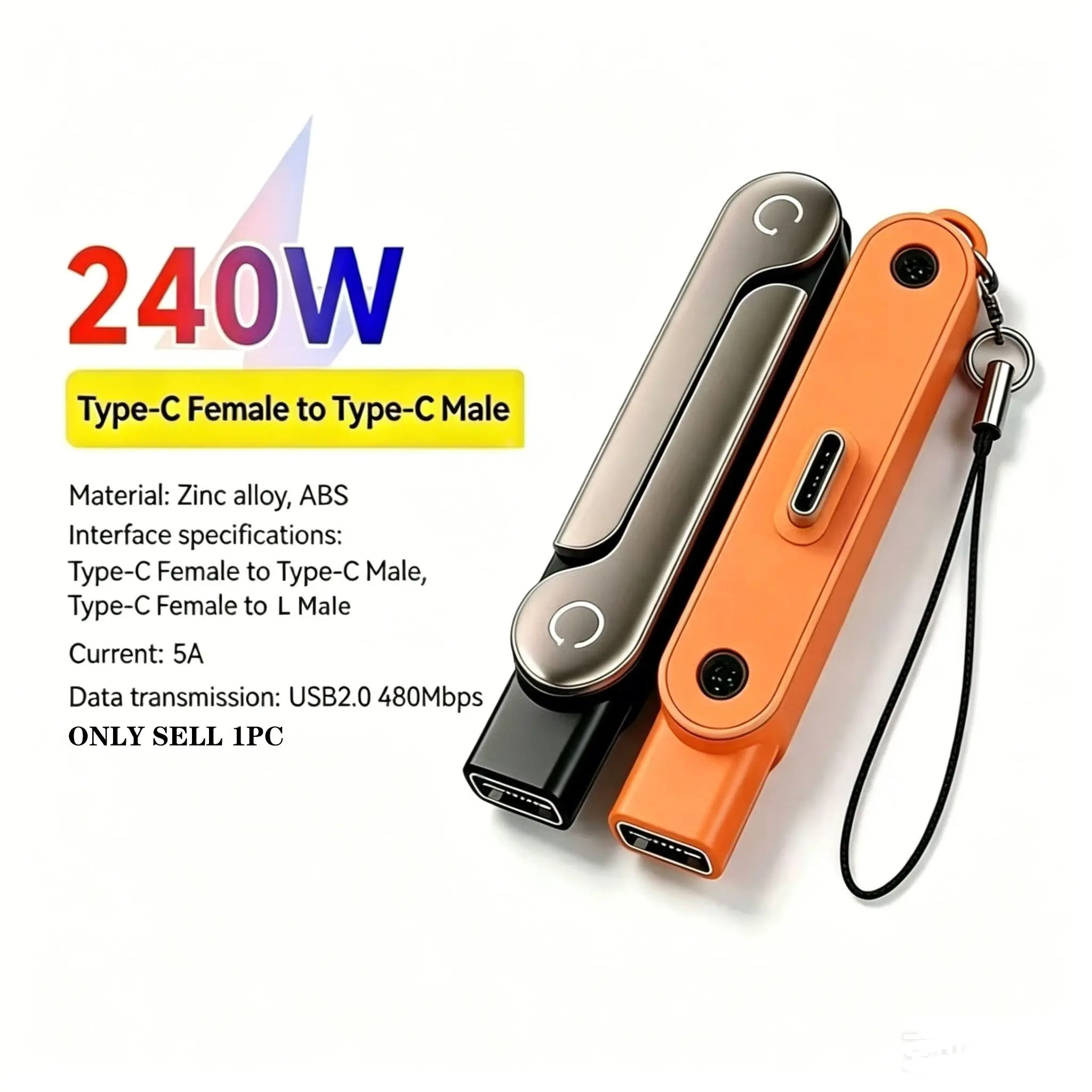 Foldable Charger Stand 240w Fast Charging Data Cable Adapter Alloy, Portable Foldable 5a Quick Charge for Phone, Earphones, Laptop