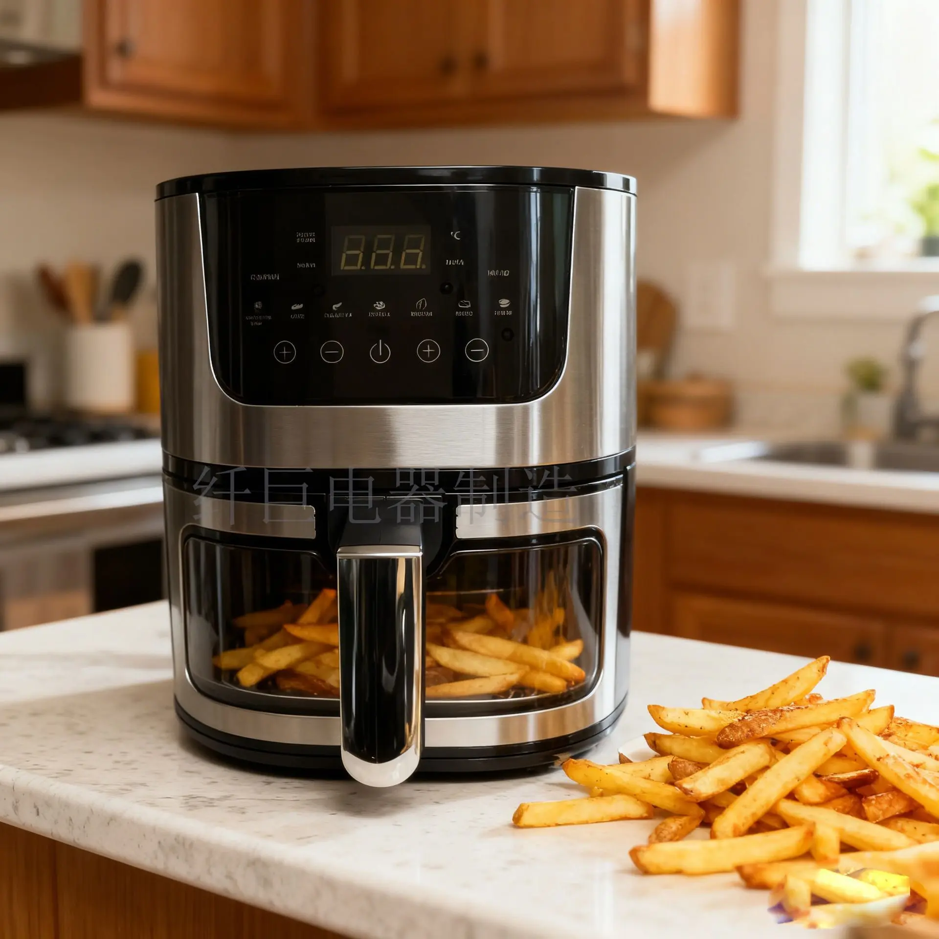 Large Capacity Smart Visible Air Fryer No Flip Required Electric Fryer Household Cooking Gadget