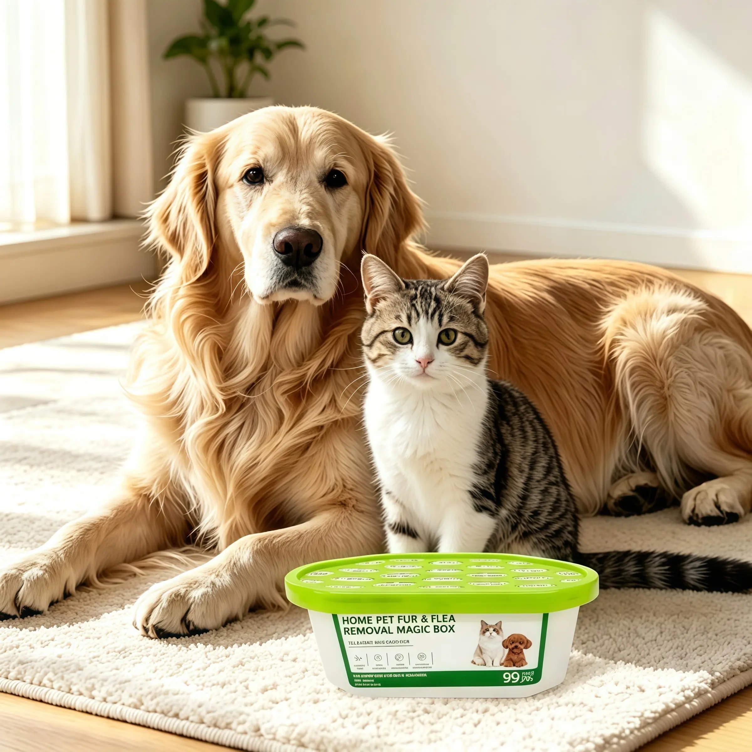 Pet Odor Eliminator Box, Adsorbs Pet Hair, Improves Indoor Air Quality, Home Use, Cat and Dog Hair Remover, Reduces Bad Smells, Odor Absorber
