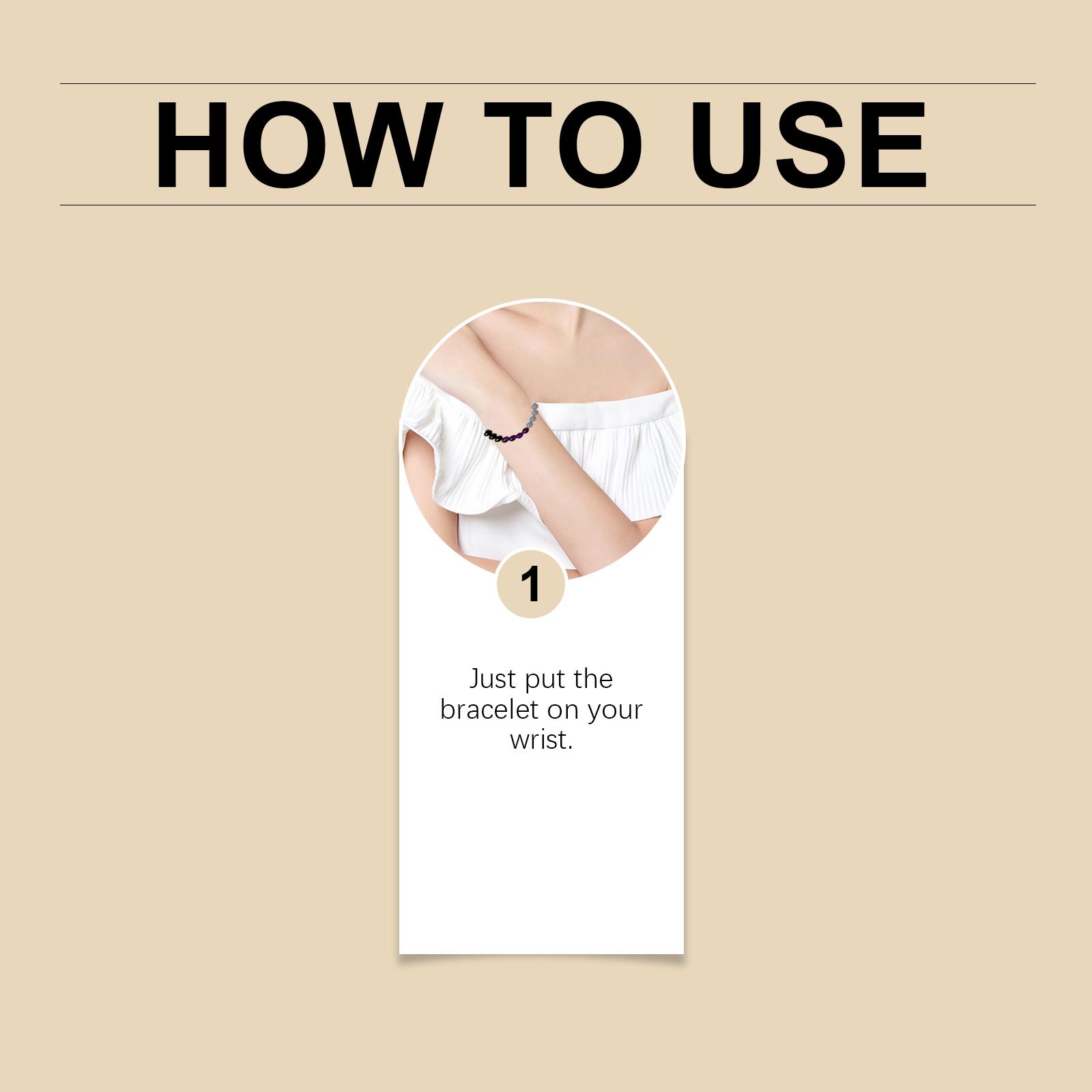 Hoexe Purple Glass Bracelet Glass Crystal Personality Fashion Decoration Clothing Accessory Hand Beaded Bracelet