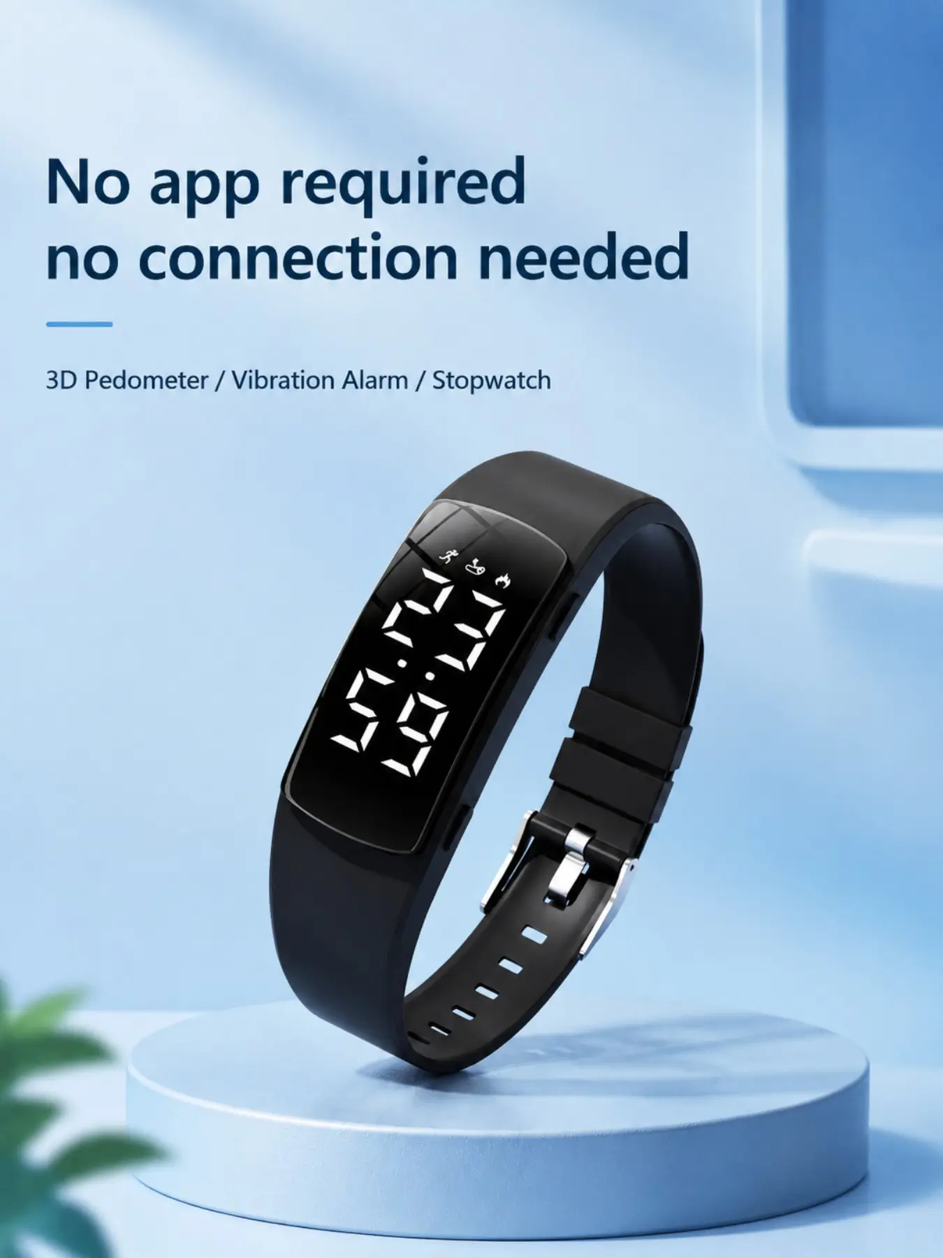 FASSUN Unisex Waterproof Sports Watch, Fitness Wearable: Features 24-hour step tracking, stopwatch, calorie tracking, vibration alarm. With IP68 water resistance, suitable for swimming—a must-have for sports enthusiasts