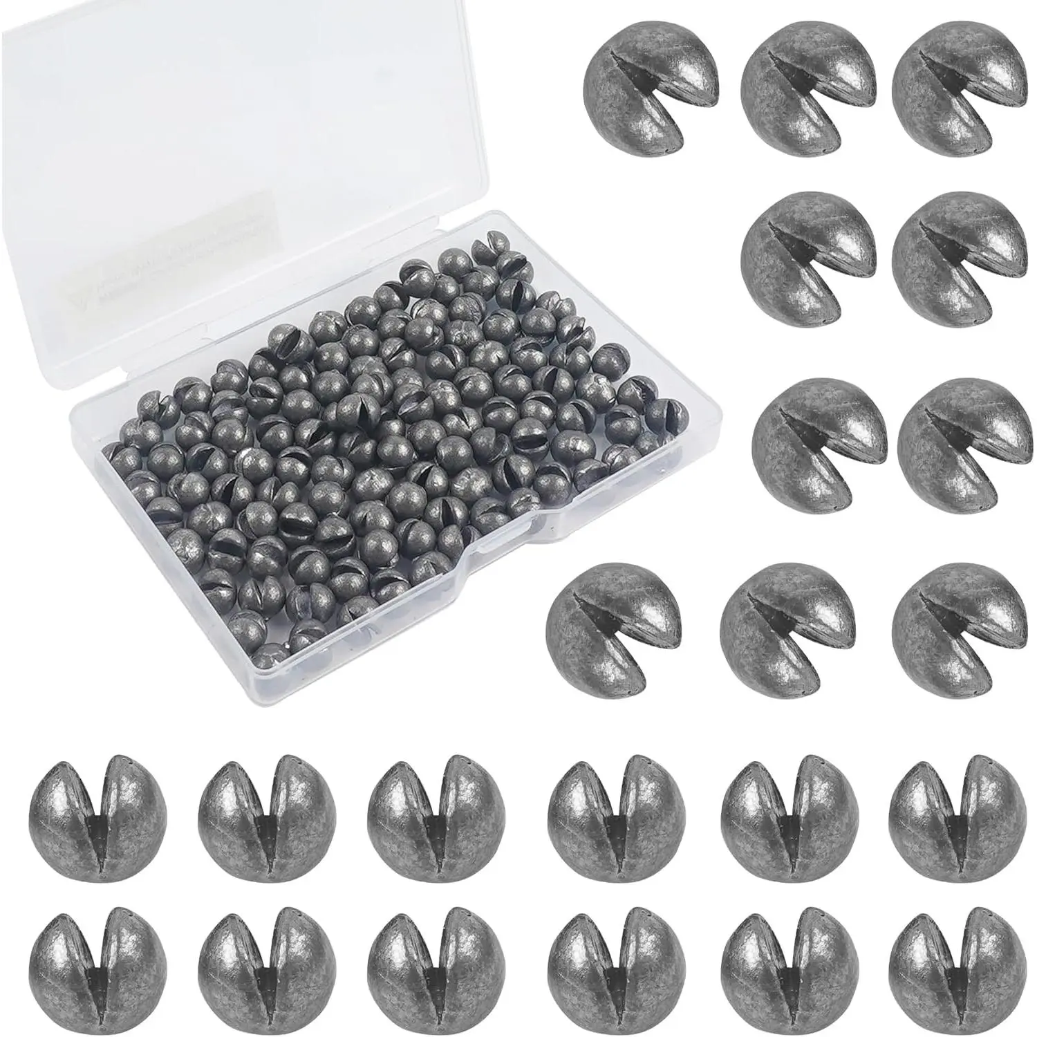 Removable Split Shot Weights Fishing Sinkers Slip  Fly Fishing Weight