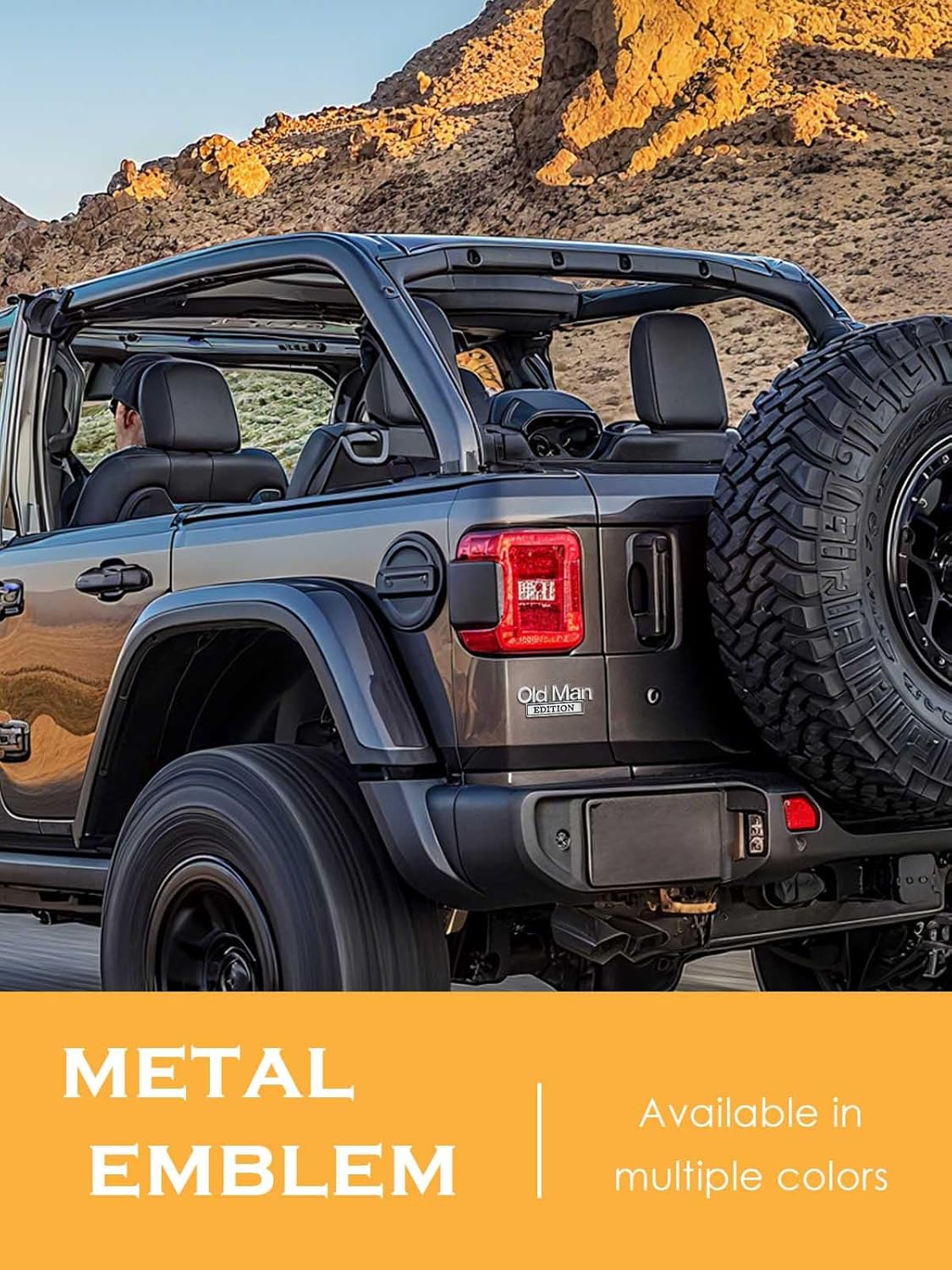 2Pack Old Man Edition Car Emblem - 3D Metal Badge for Car, Truck, SUV, Old Man Edition Automotive Decals, Zinc Alloy