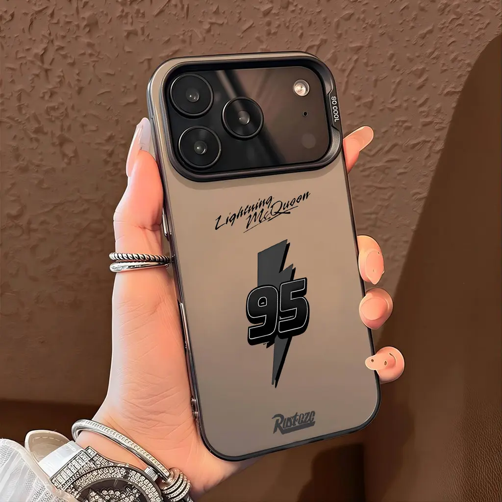Silver case for iPhone 17 PRO MAX 11 15 PRO McQueen Rust-eze iPhone XS XR 12 13 14 PRO MAX Model 5961CYK