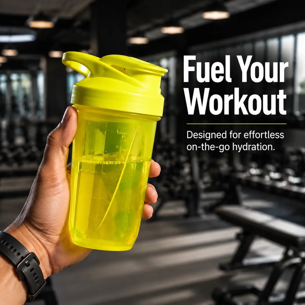 1 Pack Sports Water Cup Shaker, Ideal for Fitness and Office Use, Durable Polypropylene Material, Perfect for Active Lifestyle