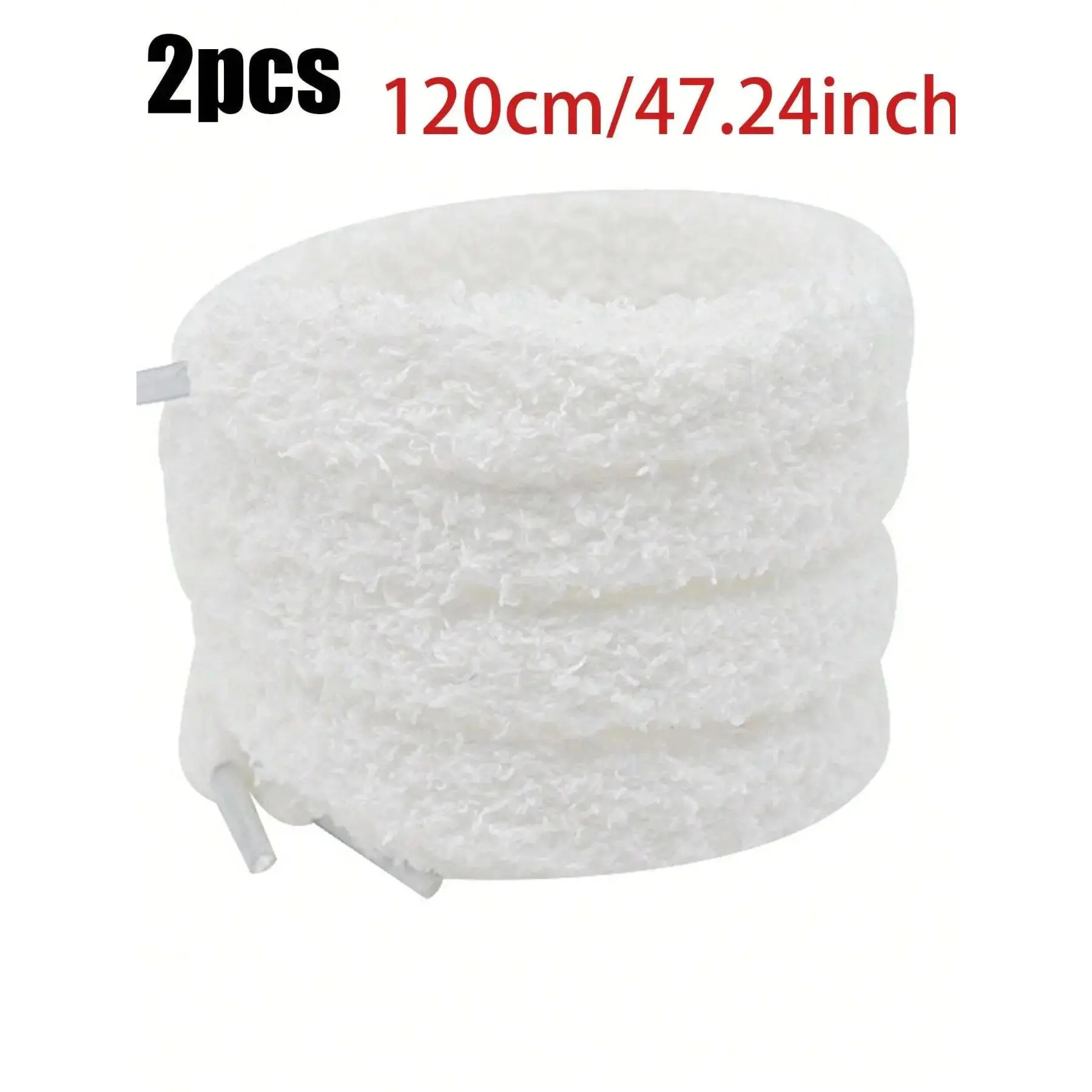 Solid Color Fluffy Cute Shoelaces, Shoe Strings, 1 Pair Trendy Wide Lace Thick Laces Design Casual Shoe Accessory Rope, Shoes Accessories for Women & Men, Laces for Sneakers