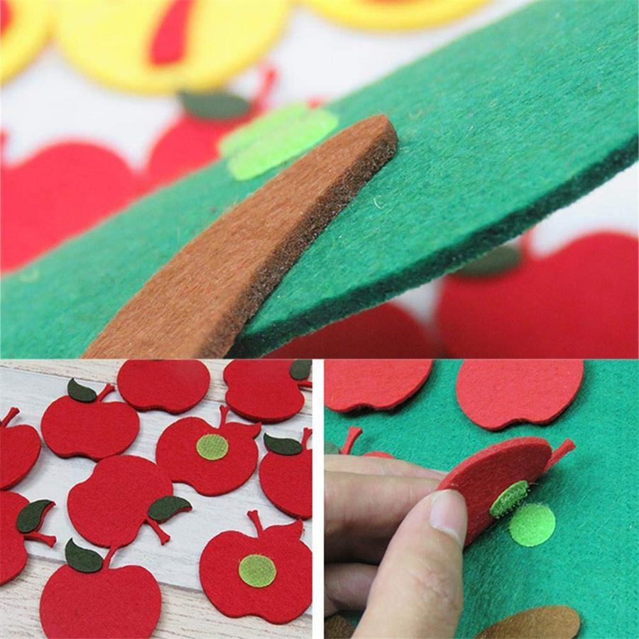 Apple Tree Learning Numbers Felt Board (1 Set), Counters Math Toy, Math Games Manipulatives, Montessori Counting Toy, Math Learning Tools, Number Counting Blocks, Learning Materials