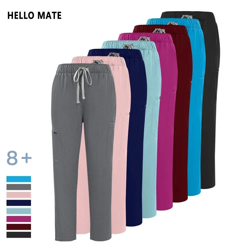 High Quality Medical Scrubs Pants for Women Men Hospital Doctor Nurse Work Trousers Unisex Wholesale Pants Nursing Scrub Bottoms