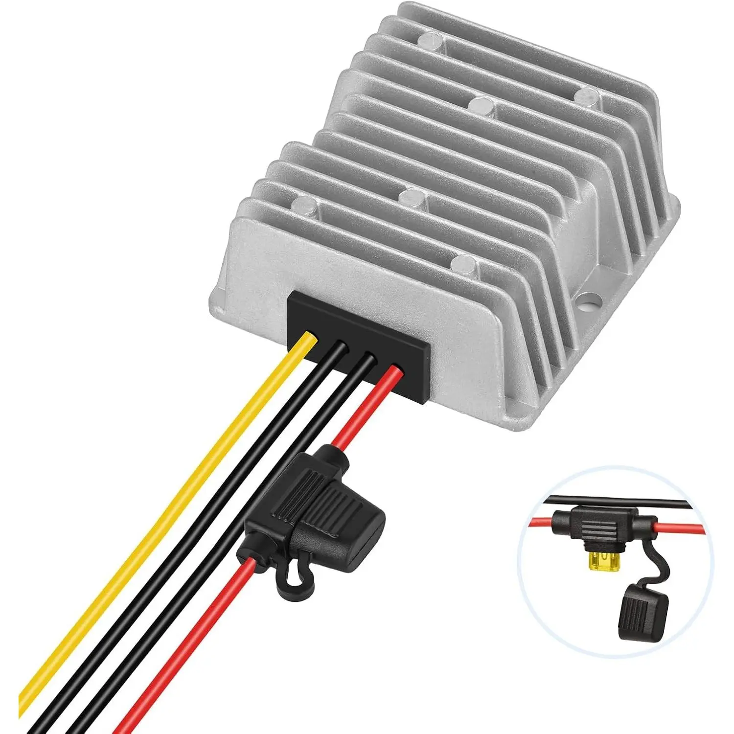 20A 240W DC-DC 24V 36V 48V to 12V Step Down Converter Voltage Reducer Regulator Waterproof Transformer with Fuse for Golf CartGift
