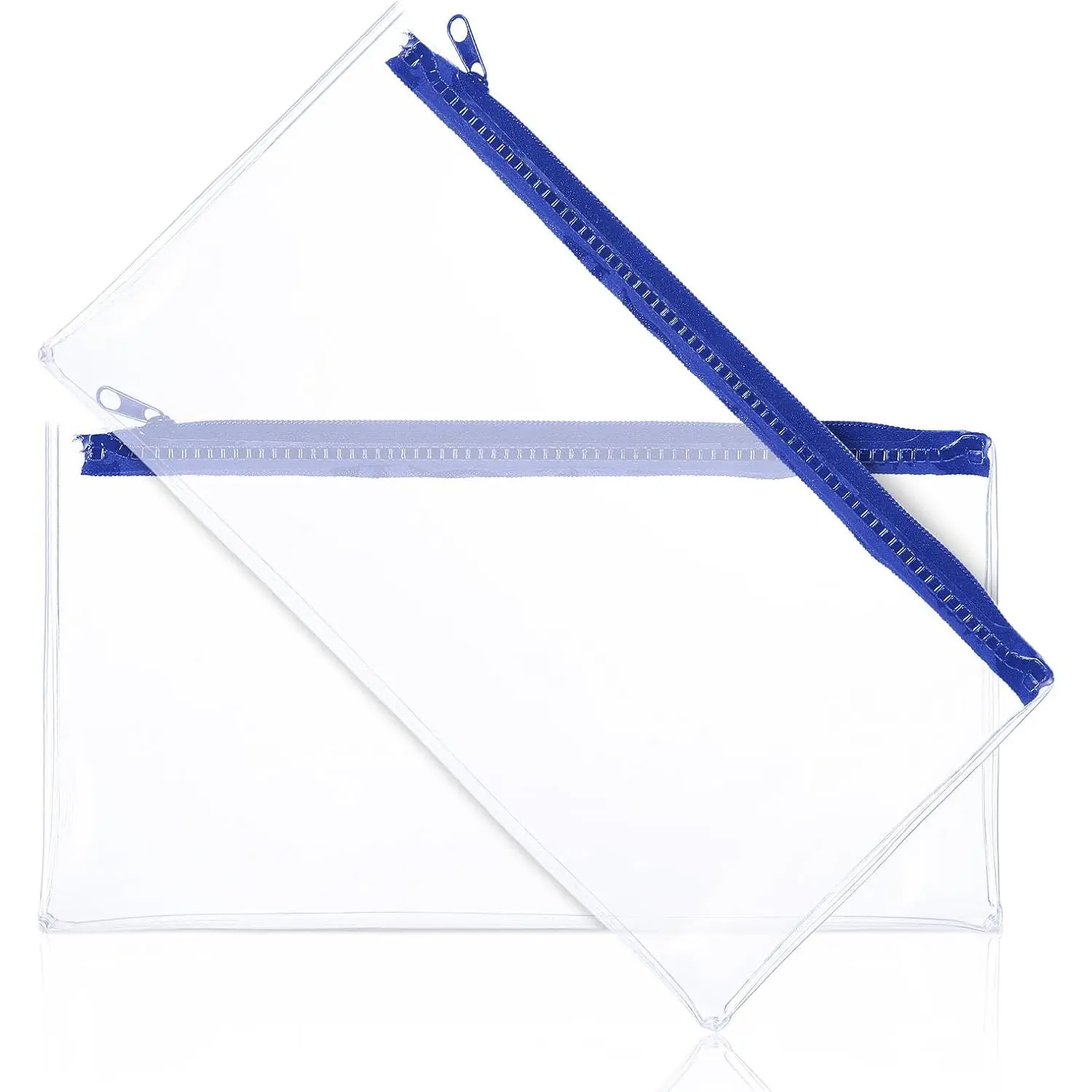 2 count Clear Plastic Pouch with Zipper