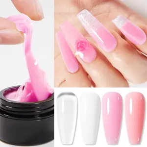 AWStorG 15g Jelly Nude Non Stick Hand Extension Gel 3D Shaping Sculpting Carving Extension Gel Phototherapy UV Gel Rapid Molding Gel