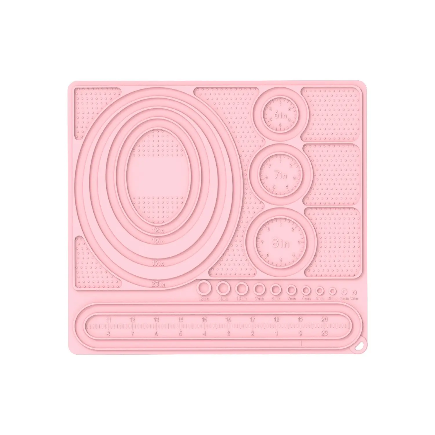 1pc Silicone Bead Stringing DIY Tool, Jewelry Design Tray with Scale, Silicone Necklace Bracelet Beads Design Tray