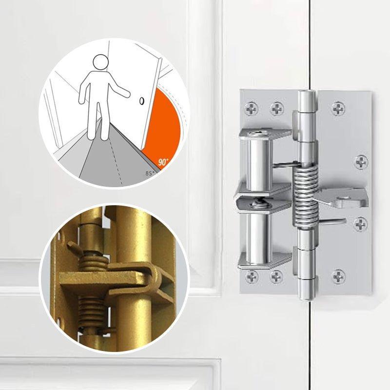 Multi-Function Self Closing Door Hinge, 90° Positioning, Gold/Silver for Wood & Aluminum Doors Multi-Function Self Closing Door Hinge, 90° Positioning, Gold/Silver for Wood & Aluminum Doors