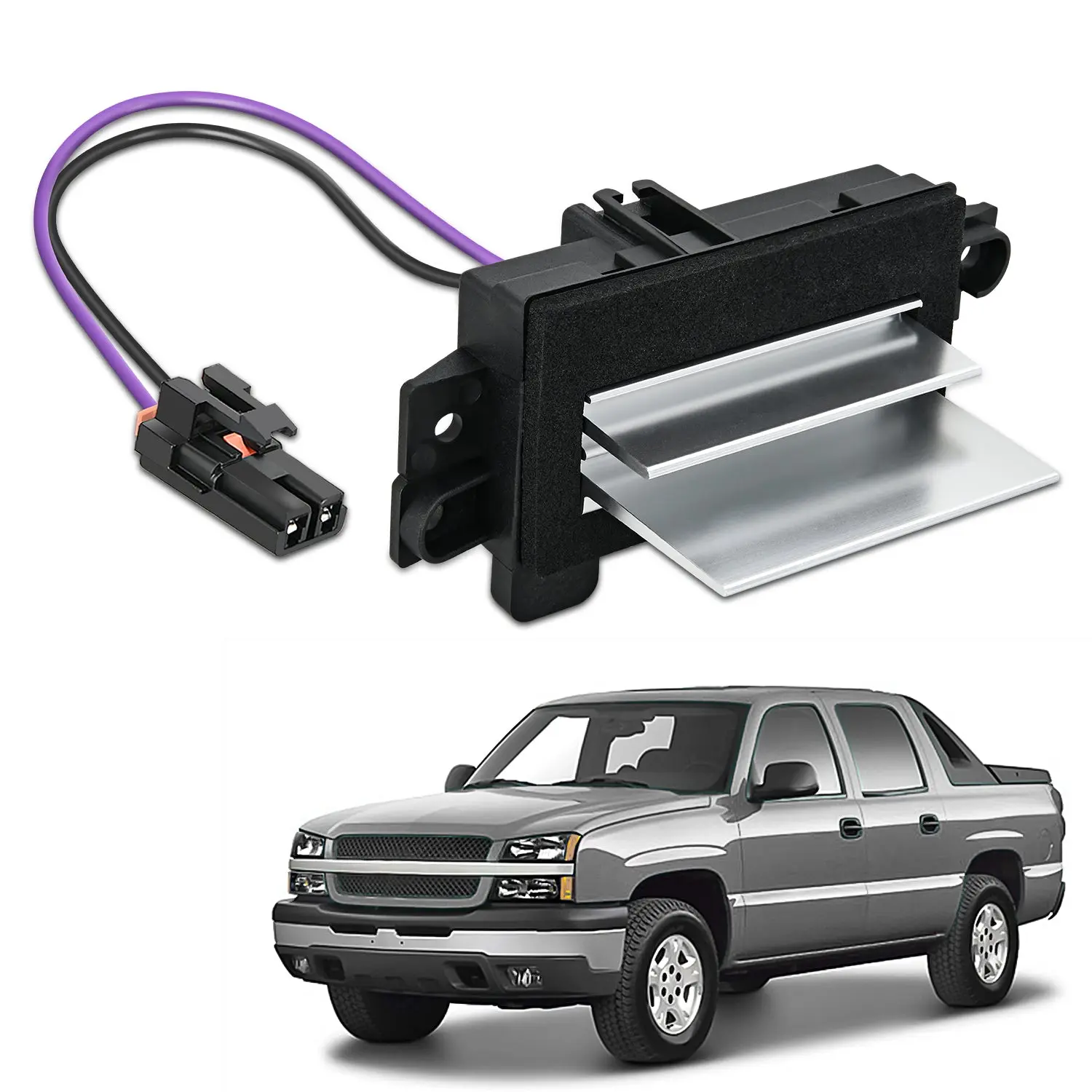Nilight AC Blower Motor Resistor Blower Control Module Fit for Chevy Silverado 1500, GMC Envoy, Cadillac Escalade 2003 2004 2005 2006 2007 Replace 15-80567 89018778 52495874 4P1516, Gmc Sierra 1500, Copper Wire, 2003-2006 Gmc Envoy