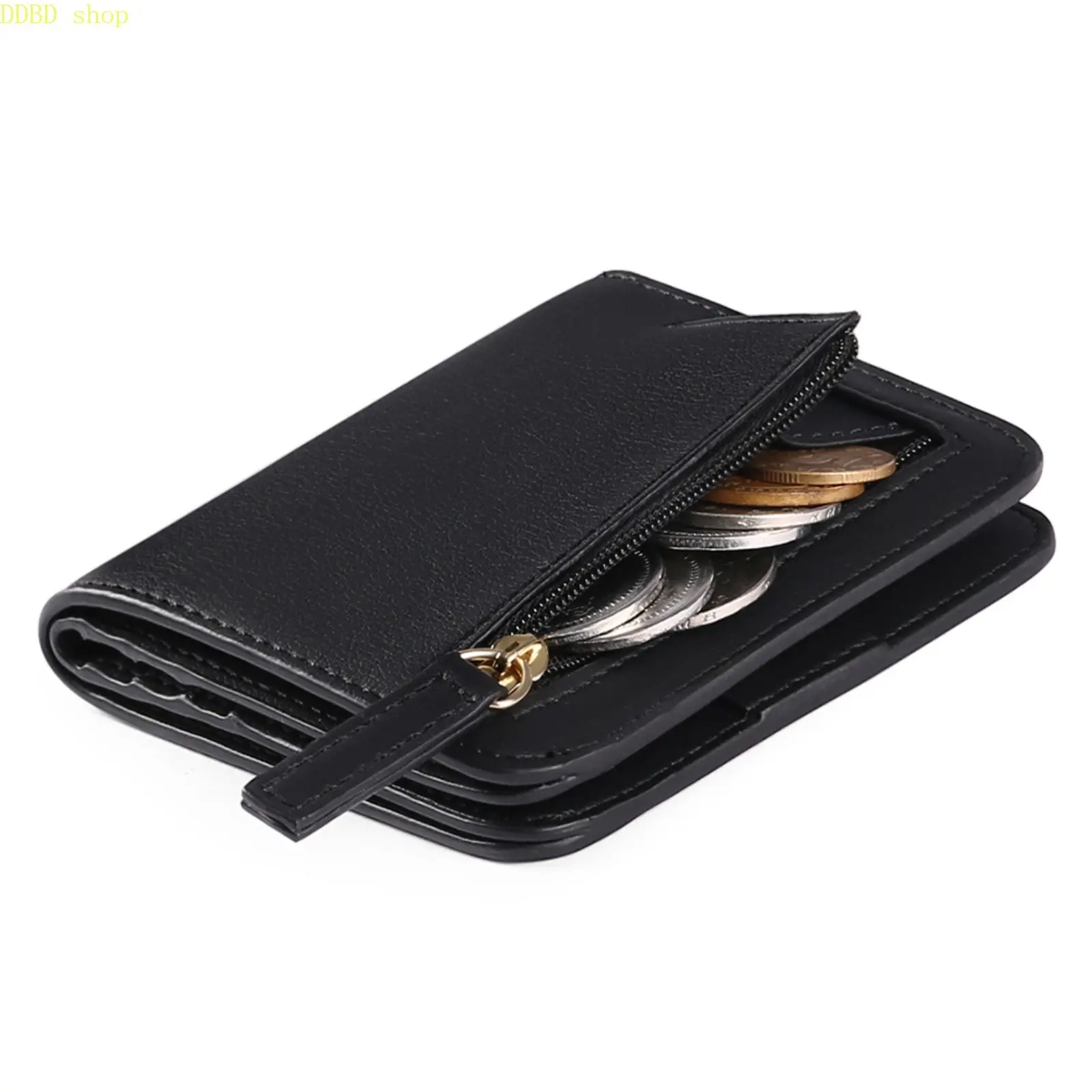 Women’s Slim Short PU Wallet, Minimalist Korean‑Style Multi‑Function Coin Purse Billfold, Lightweight Compact Card Holder, Ideal for Daily Carry, Casual Outing & Practical Small Gift for Ladies