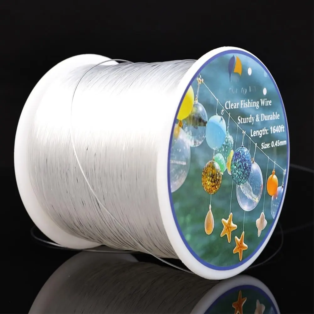 Fishing Wire, 1640 ft Clear Fishing Line,  Invisible String for  Decorations, Balloons, Crafts,  Making, Beading, Bracelets and Necklaces