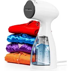 Handheld Garment Steamer for Clothes Wrinkle Remover 110V to 240V 1000W 450ML Large Water Tank 10FT Power Cord 35s Fast Heating 30 Minute Auto Close White