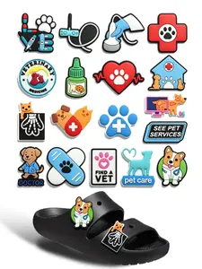 6/18/36/72/108 Pcs PVC Cartoon DIY Shoe Buckles, Pet Care Accessory, Decorative Sandals, Family Party Gift, All Seasons Casual Style