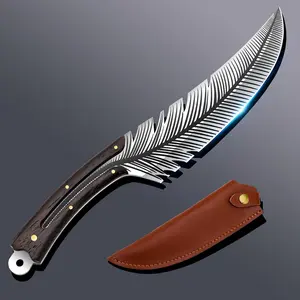 Professional Sharp Hand Forged High Carbon Steel Boning Knife with Sheath for Meat Cutting, Kitchen & Outdoor Cooking