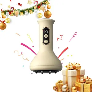 USB Rechargeable Electric Gua Sha Cupping Device, Body Care Machine, Adjustable 9 Levels Strength, Adjustable Intensity with Heated Base, Home Massage Tool for Full Body Use, Acupressure Tool