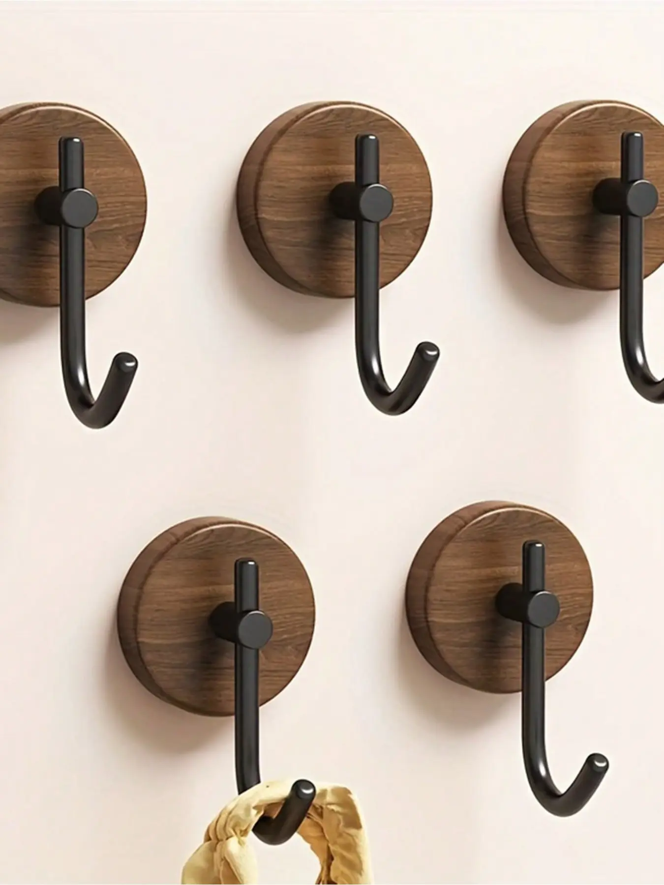 Walnut Wood Storage Hook, Clothes Hanger, Key Holder, Bathrobe Towel Hook, Auxiliary Hook, Home Organization Hook, Durable and Stylish Design