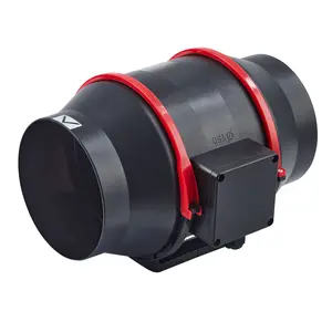 Quiet 6” Inline Duct Fan with Speed Controller - EC Motor Ventilation Exhaust Fan for Heating Cooling Booster, Grow Tents, Hydroponics