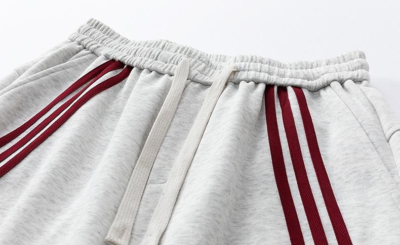 Men's Loose-Fit Streetwear Shorts - Casual Straight Fit, Color-Block Stripes, Drawstring, Pockets, Breathable Fabric Keeps You Cool, Activewear, Sportswear, American Streetwear Mens Bottoms