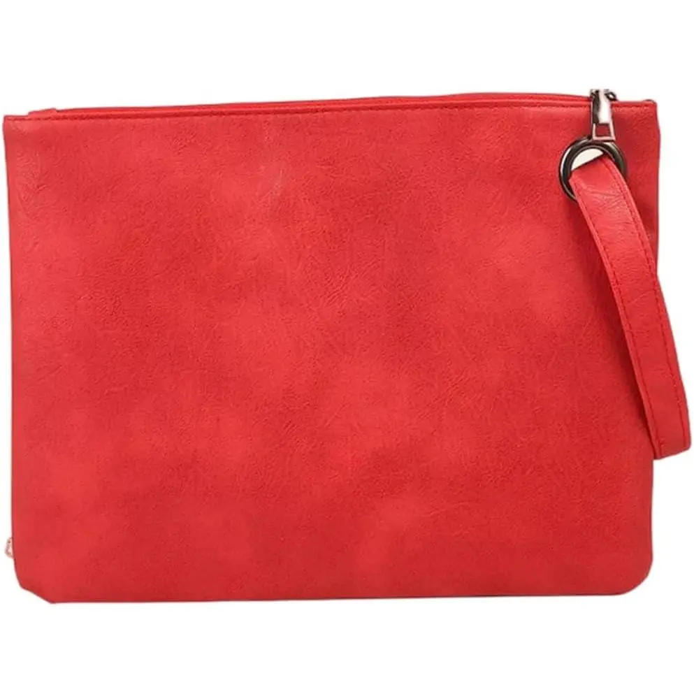 Vegan Women Clutch Bag PU Leather Envelope Clutch Bag Handbag Wristlets for Beach Holiday