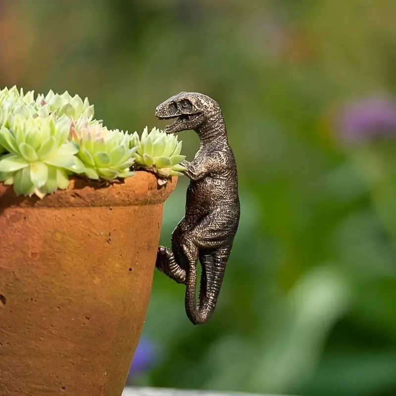 Dinosaur animal resin statue - Garden bonsai landscaping decoration - Outdoor potted plant pendant - Garden ornament