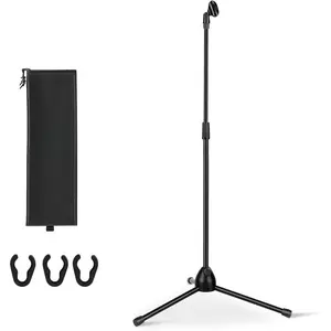 Adjustable Microphone Stand with Heavy-Weighted Tripod Base,  Floor Standing Mic Holder, Height Adjustable (22" to 68") Recording, Singing Practice & Stage Performance