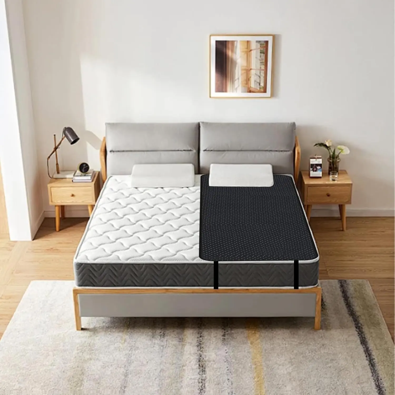 Grounding Mat, Grounding Mat for Bed, Grounding Pad for Sleeping, Grounded Mat 27x78 Inch with 15 Ft Grounding Wire, Breathable Grounding Mats for Sleep