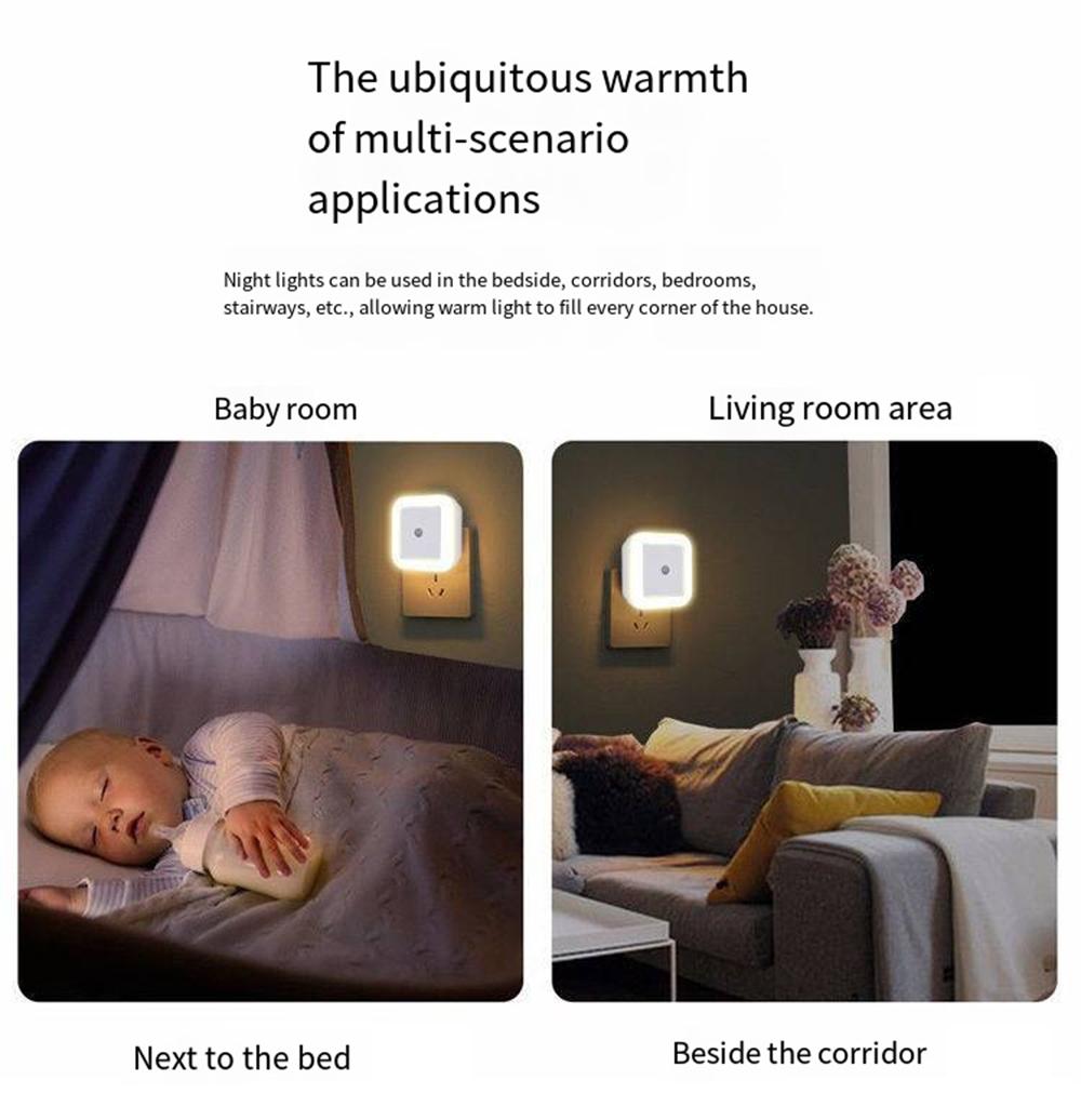 Smart Sensor Night Light Plug-in - Automatic LED Nightlight for Hallway, Bathroom & Bedroom