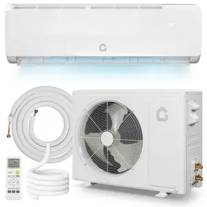 OP-12000 BTU Mini Split Air Conditioner Heat Pump System,19 SEER2 208-230 v Inverter Ductless AC Cools Up to 1250 Sq, Remote Control & Installation Kit,Energy Efficient for Bedroom,White