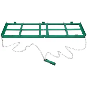 Drag Harrow Driveway Grader 8 ft, Driveway Drag for Gravel with 6 ft Heavy Duty Chain, Tow Behind Lawn Rake for ATV, UTV, Tractor, Mower, Power Rake for Gravel, Sand, Soil, Hay summergarden
