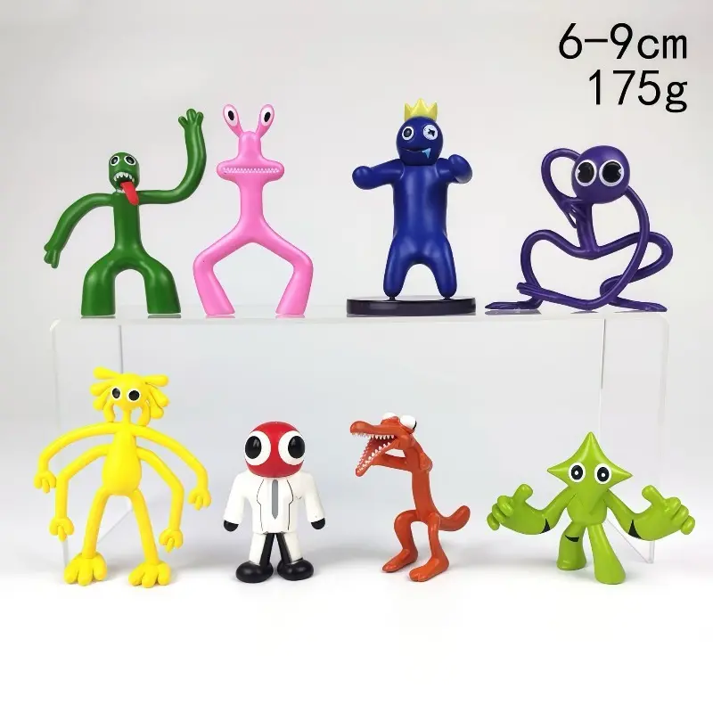 Rainbow Friends 5 Pcs Mini PVC Figure Set, Game Character Action Figurines, Desktop Display Cake Topper, Collectible Gift for Kids Game Fans