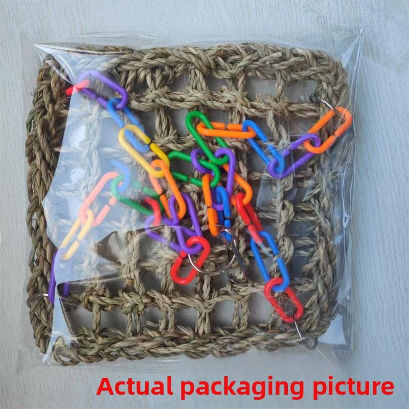 Reptile hammock, lizard basking platform hammock, aquatic plant woven hammock, straw lizard toy, birdcage parrot hammock