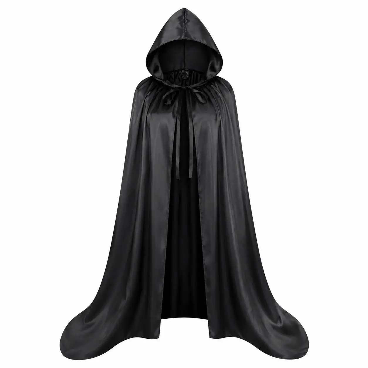 Halloween Cape with Hood, 8 Colors 4 Sizes, Unisex Wizard Vampire Reaper Witch Cosplay Costume, Christmas Party Performance Prop