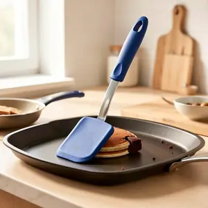 Silicone Cookie Spatula Turner, Mini Brownie Spatula, Flexible Kitchen Small Silicone Spatulas, for Nonstick Cookware, Heat Resistant, No Scratch Flipper Baking Utensils for Egg Pancake, Cooking Tool, Kitchen Utensils, Apartment Essentials