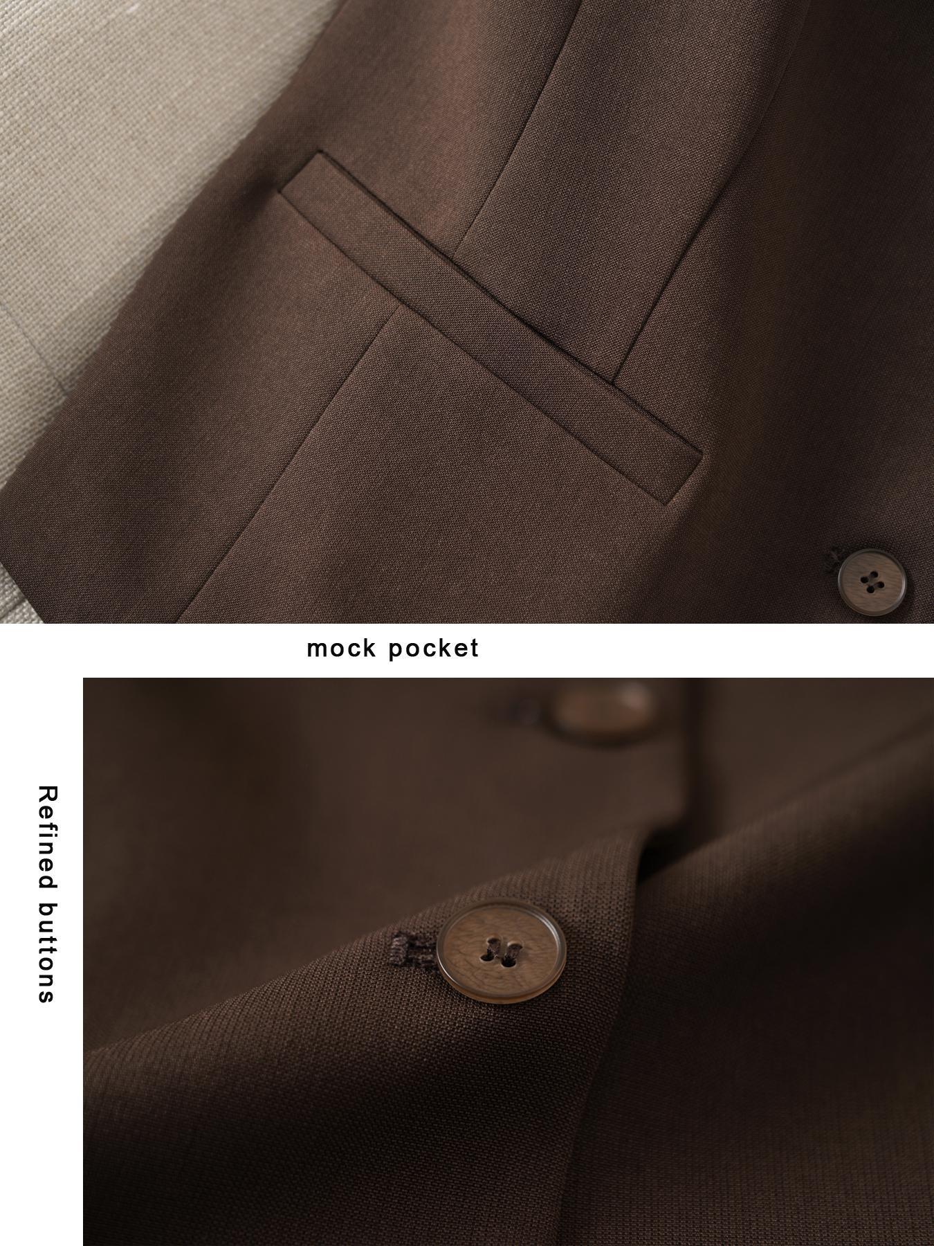 Women's Solid Color Button Front Vest Blazer, Casual Fashion Comfy Sleeveless Outerwear for Daily Outdoor Wear, Women Clothing for Spring Fall