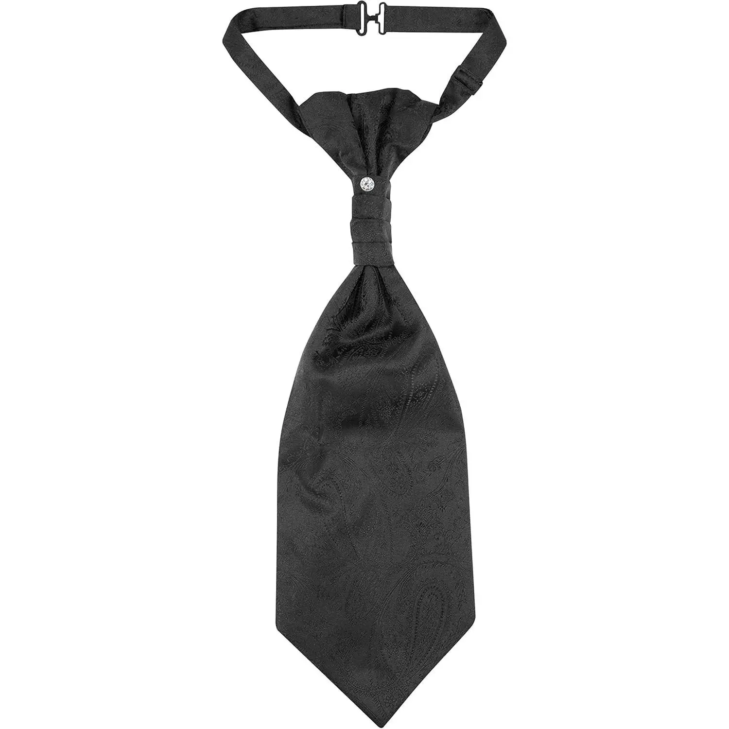 Pre-Tied Men's Ascot Cravat - Solid Paisley Neck Tie, 21 Colors(Gift)