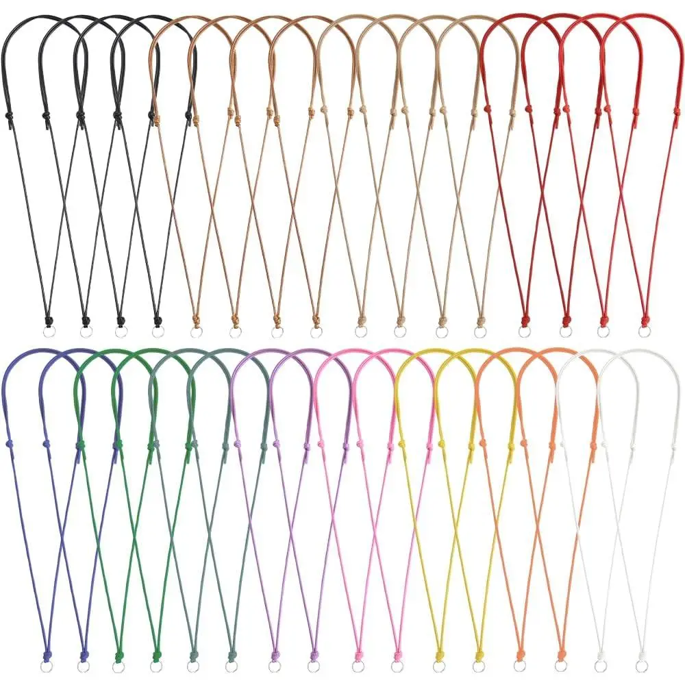 32 count  Craft Choker Necklace Cord for Pendant Adjustable Knotted with Metal Ring for  Pendants