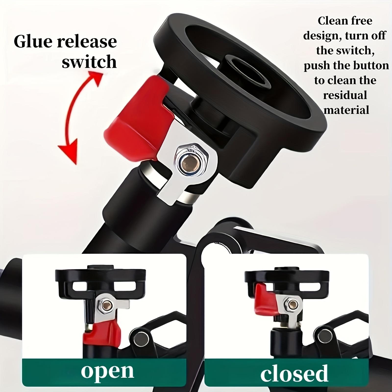 1pc Professional Foam Bottle Sealant Gun - All-Golden Metal, Easy-Clean Design with Glue Release Switch, Smooth Foam Dispensing for AC Units, Doors, Windows - No Need to Wash, No Cleaning Out Glue Stability