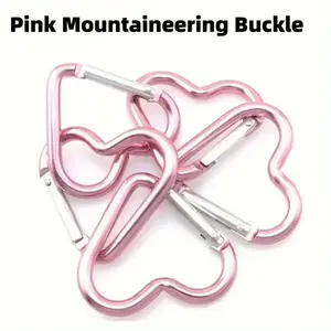 Mini Heart Shaped Carabiner Clip – Cute Heart Spring Hook for Keychain, DIY Craft, Backpack & Camping Accessories, Multipurpose Tiny Metal Carabiner for Keys, Hanging & Gifts