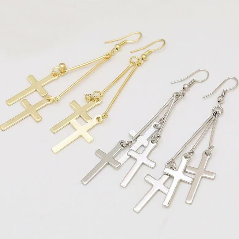 Multiple Cross Stud Pendants Set | Trendy Minimalist Design | Chic Versatile Unique Accessories | Perfect BFF Gift & Ideal Valentine's Day Gift for Her