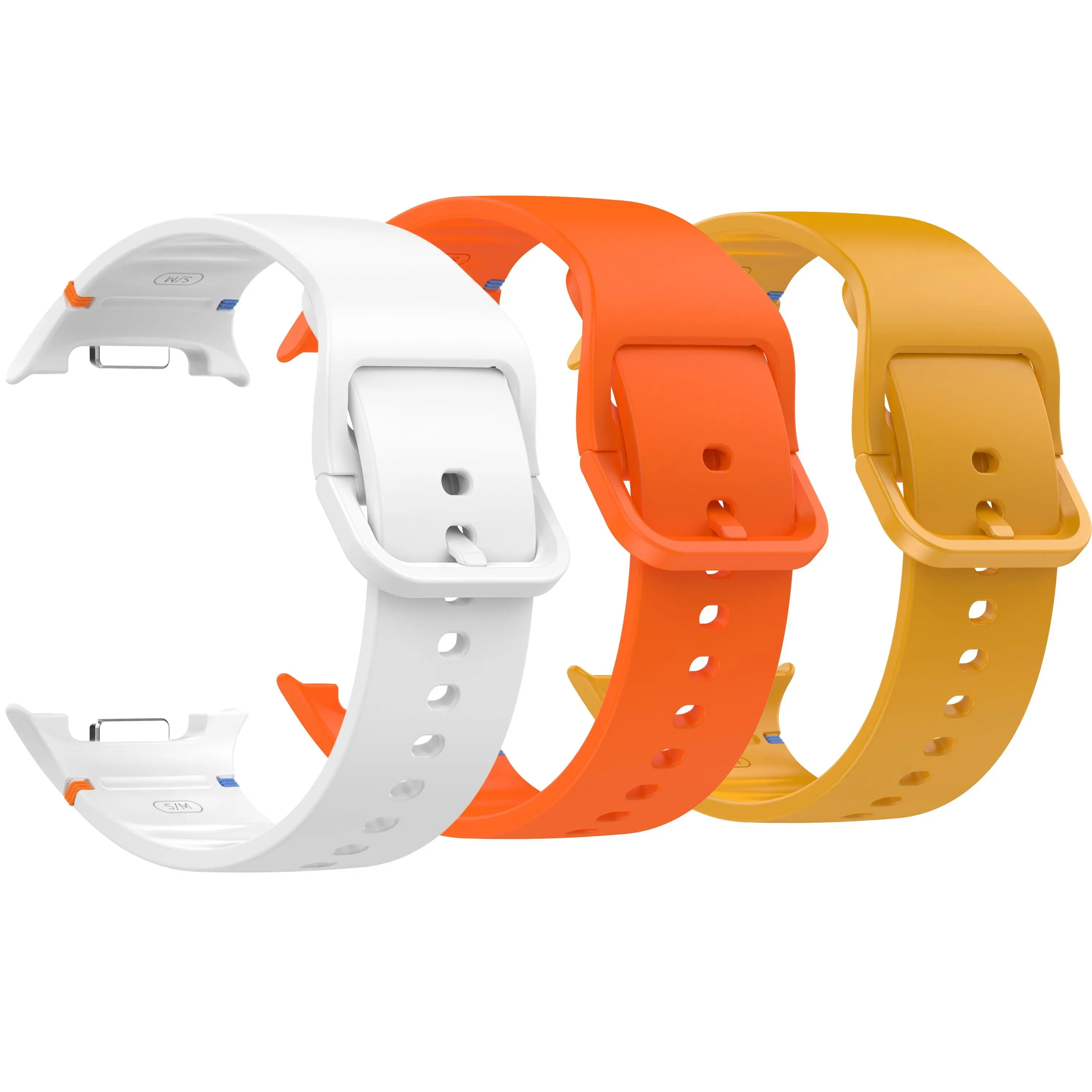 3PCS Durable Silicone Strap Without Gaps for Samsung Galaxy Watch 8/8 Classic 40Mm 44Mm 46Mm - Comfortable And Breathable Sports Band, Smartwatch Add-On, Stylish Watch Design, Firm Watch Hold