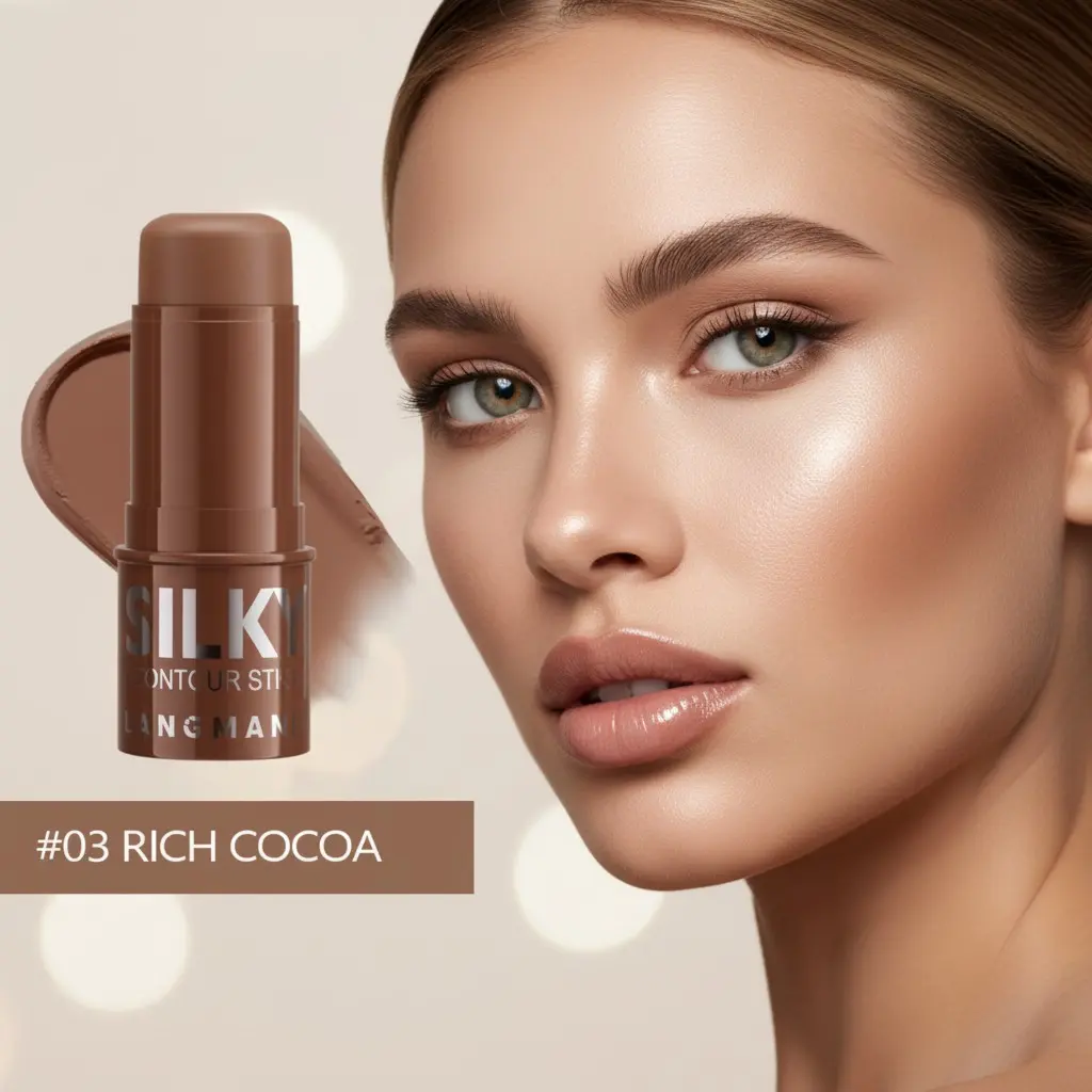 Multi-functional bronze contour stick with a silky, soft texture, easy to blend, can be layered for color, providing a sophisticated matte finish. Easily creates a sculpted face and defines contours, sculpts the nose and jawline, suitable for all skin typ