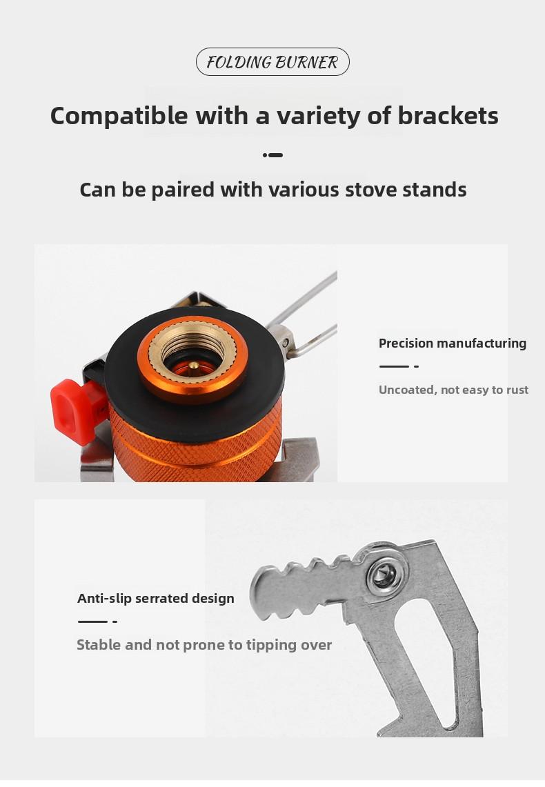 Portable Backpacking Stove Mini Camping Stove with Electronic Ignition All-in-One Outdoor Cooking Gear for Backpacking Travel Hiking Picnic Wild Camping